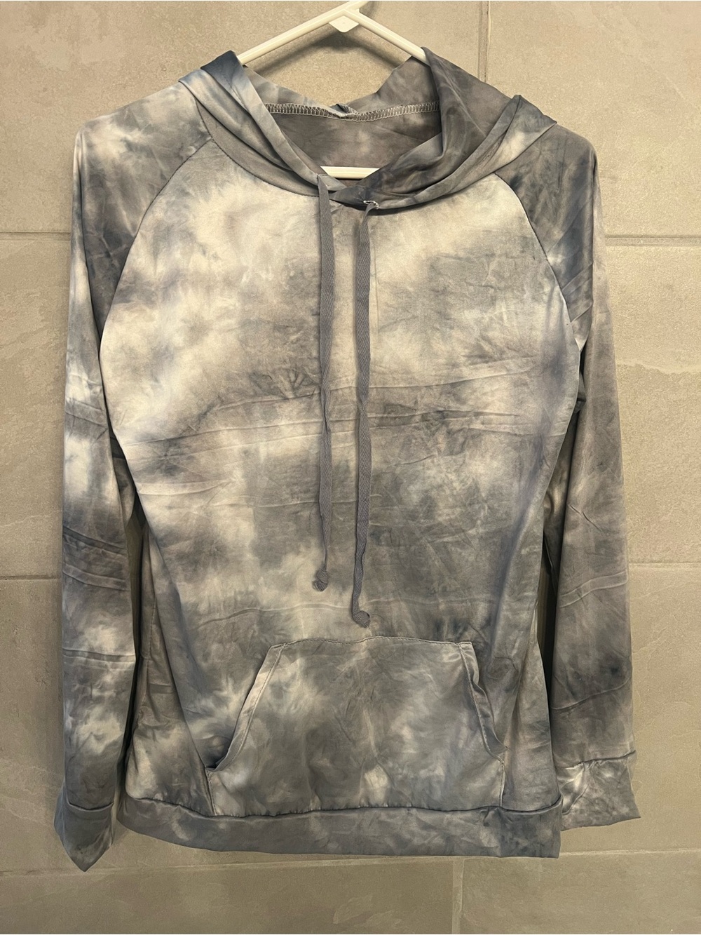 Tie-Dye Gray Pullover Hoodie